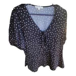 Perseption Concept Women’s Polka Dot Blouse Size Xl